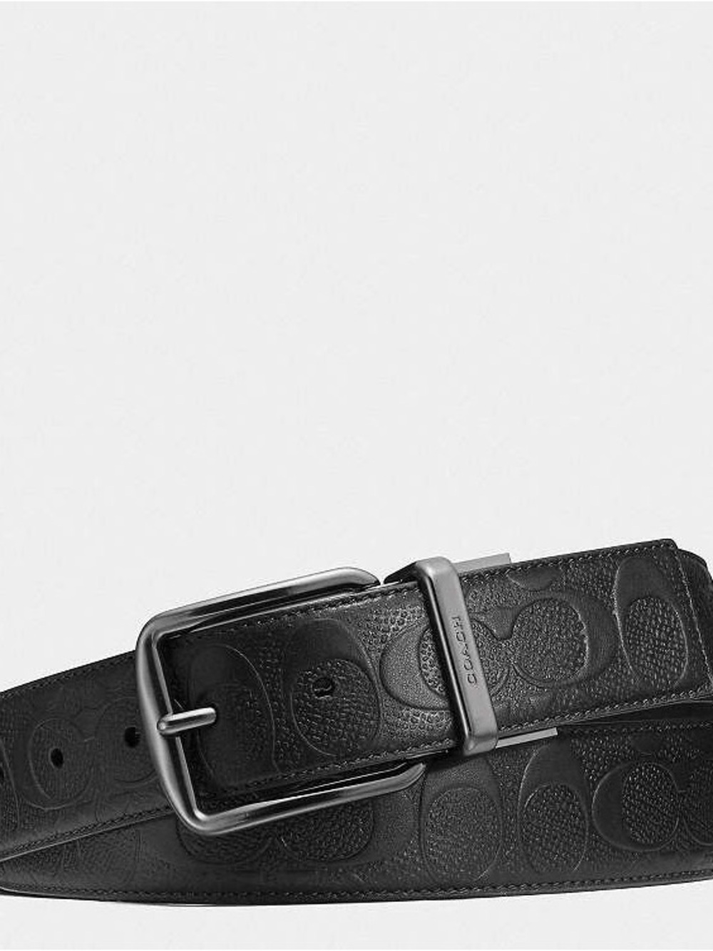 Coach Harness Buckle Cut-To-Size Reversible Belt 50”